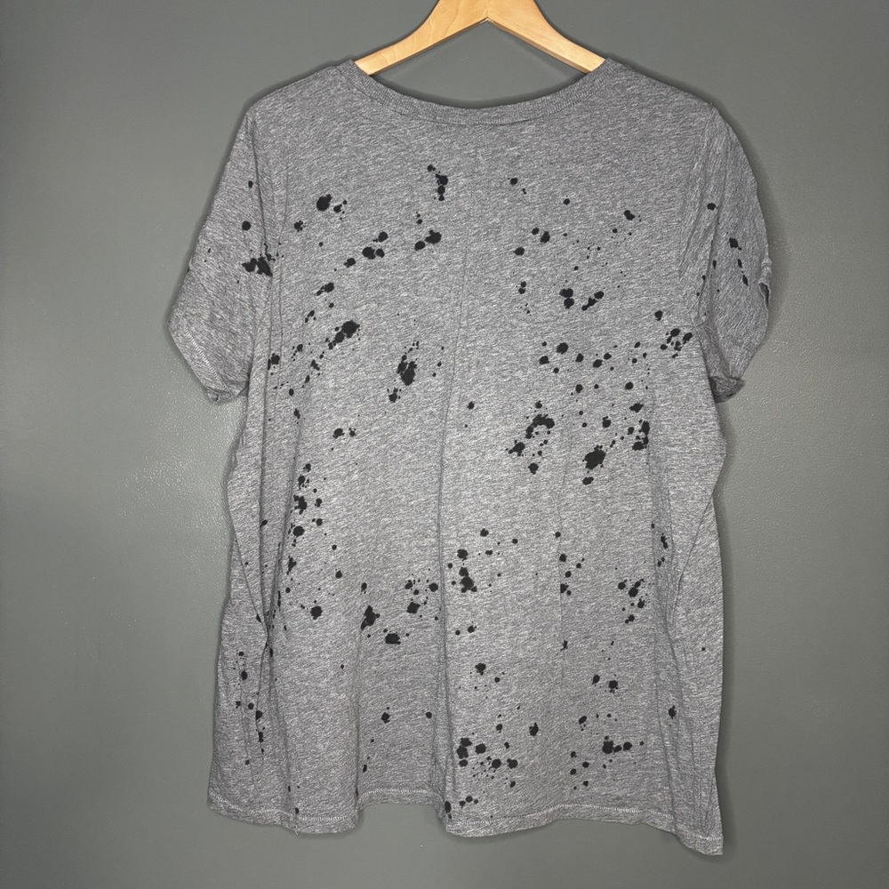 torrid Gray Graphic Tee with Ink-Splotch Detail - Picture 3 of 5